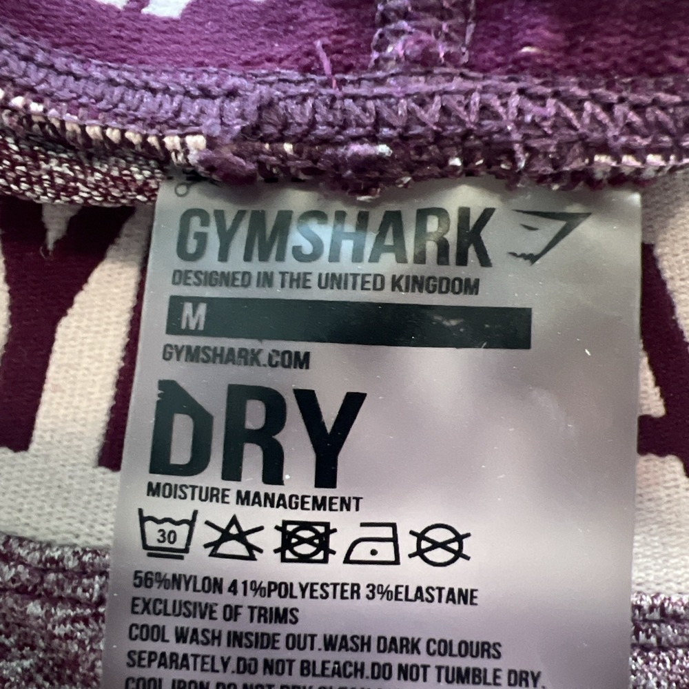 Gymshark Flex Shorts Size M Purple DRY 6" Stretch Biker - Picture 2 of 8